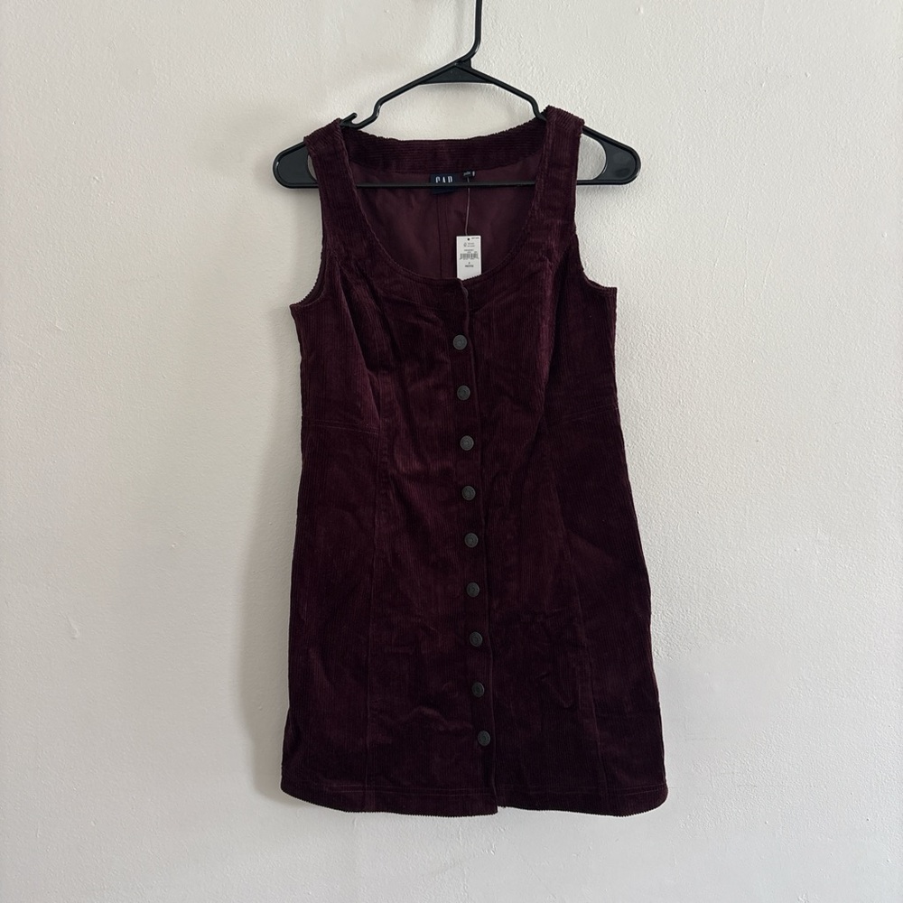 GAP NWT Burgundy Corduroy Mini Dress